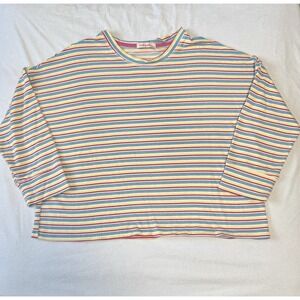 FRESH PRODUCE MD/LG Multicolor Striped Shoreline Callie Sweatshirt *OVERSIZED*